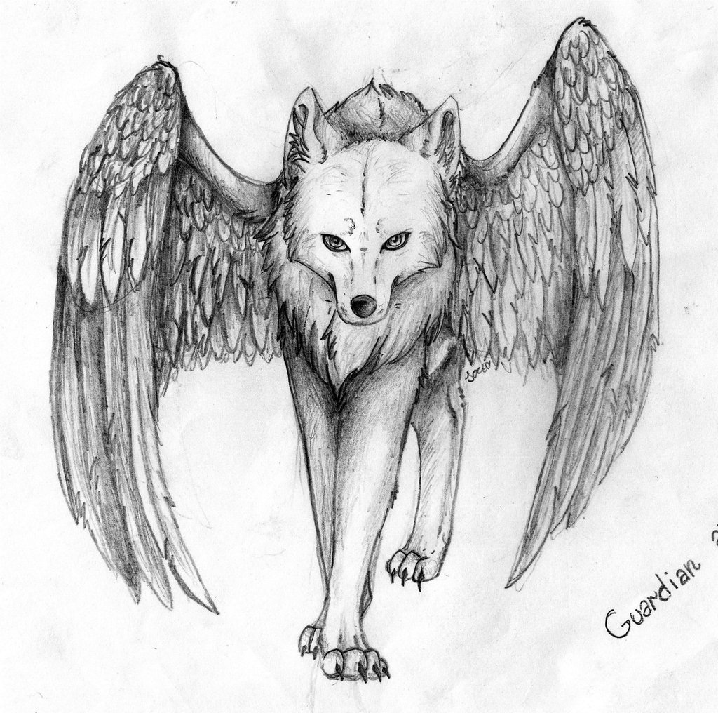 Guardian Fox Angel Drawing