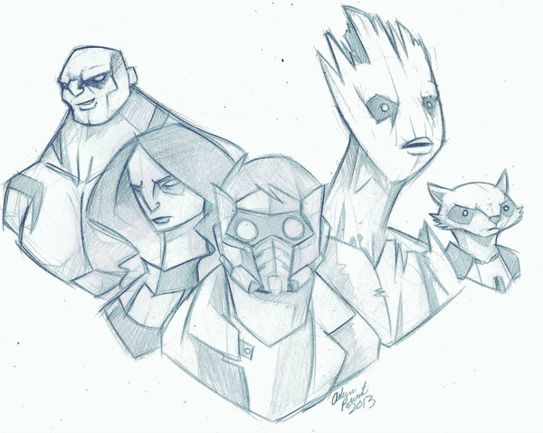 Guardians of The Galaxy Drawing Pic