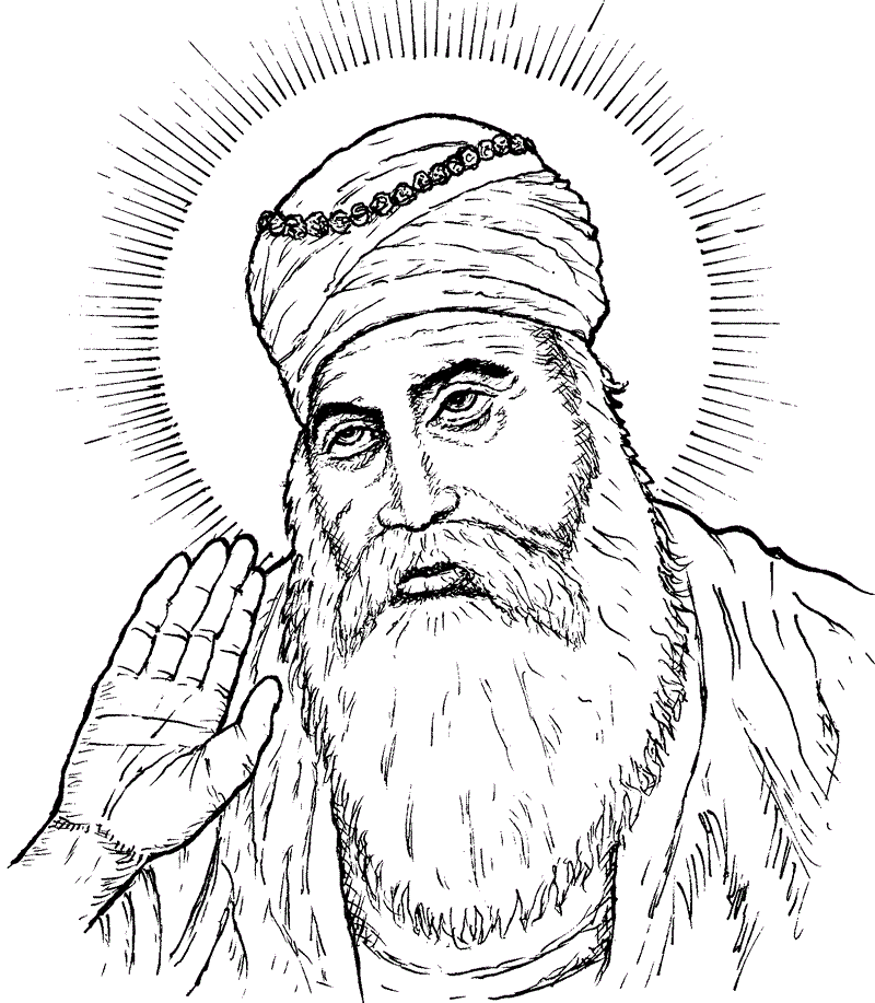 Guru Nanak Dev Ji Drawing by Naveen Singh - Fine Art America