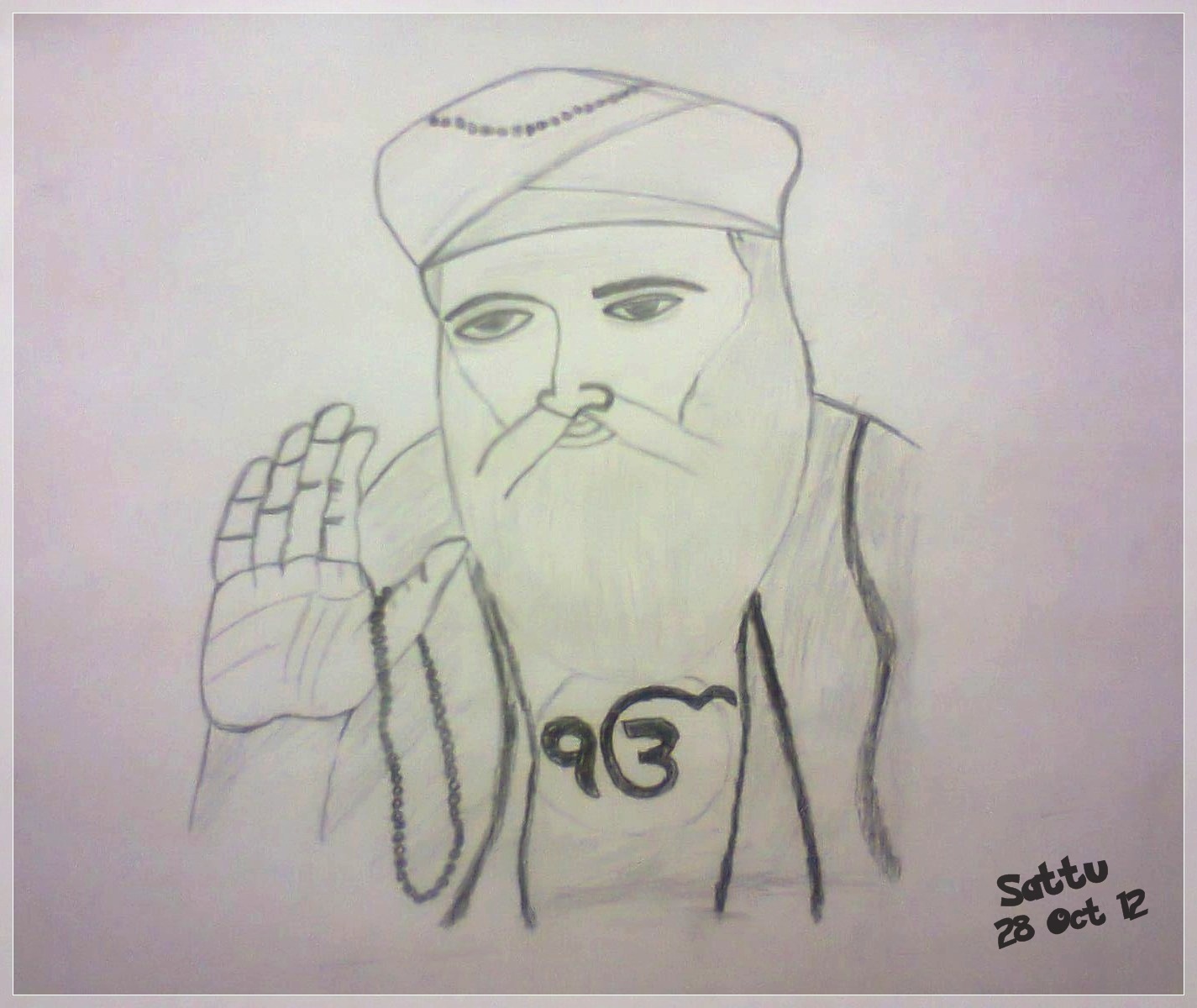Guru Nanak Dev Ji Image Drawing