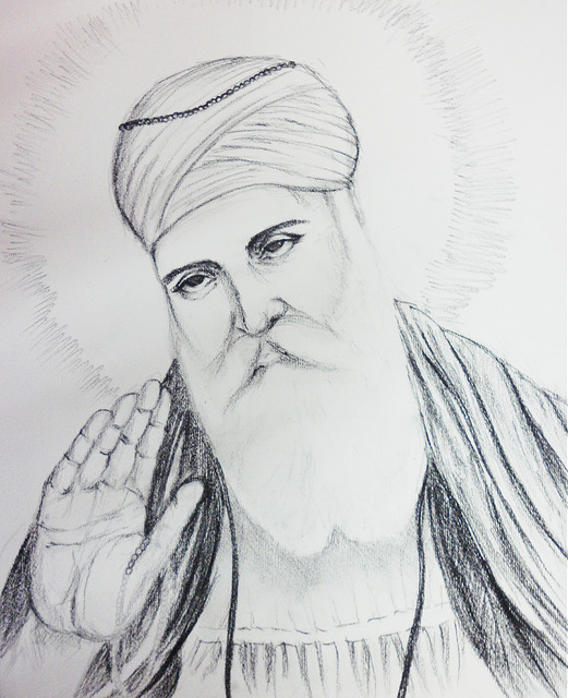 Guru Nanak Dev Ji Pic Drawing