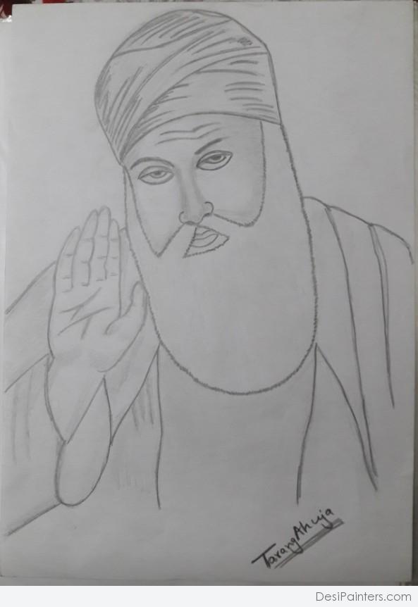 Guru Nanak Dev Ji Picture Drawing