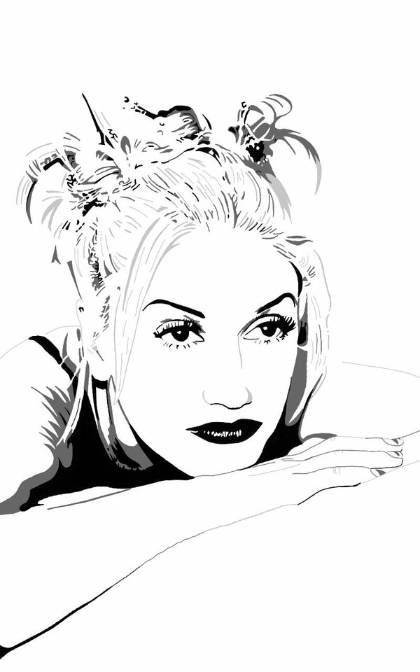 Gwen Stefani Amazing Drawing
