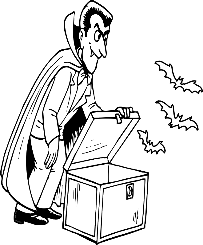 Halloween Dracula Image Drawing