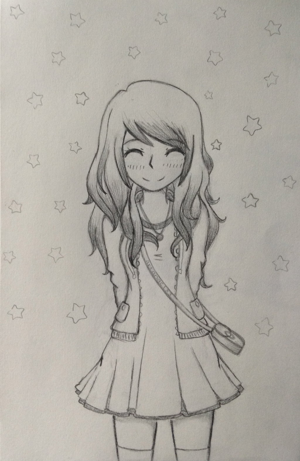 Happy Girl Amazing Drawing