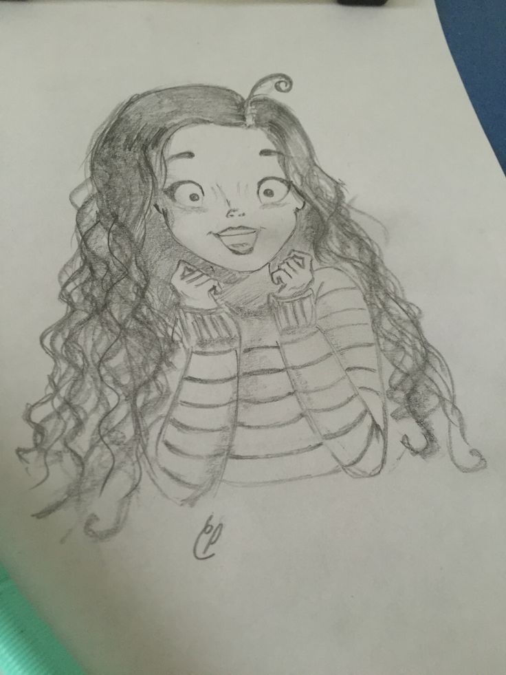 Happy Girl Photo Drawing