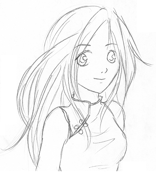 Happy Girl Sketch