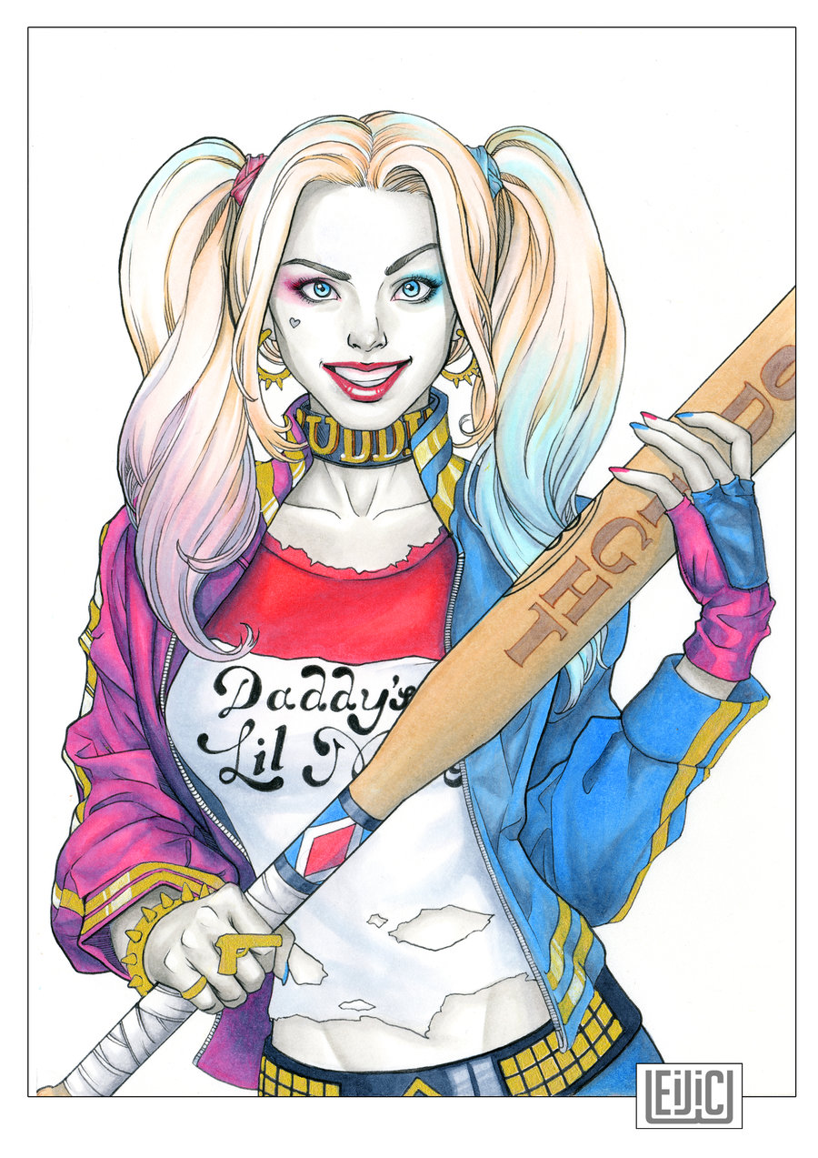 Harley Quinn High-Quality Drawing
