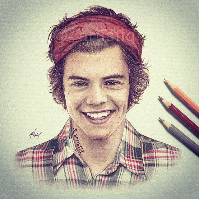 Harry Styles Photo Drawing