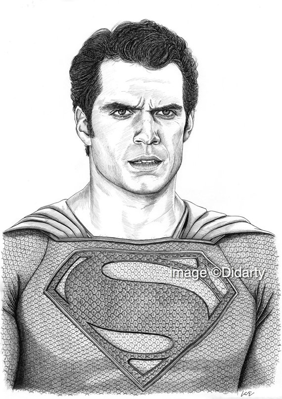 Henry Cavill High-Quality Drawing