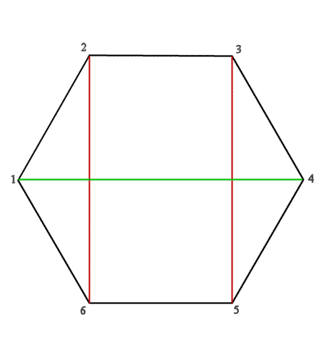 Hexagon Beautiful Image Drawing