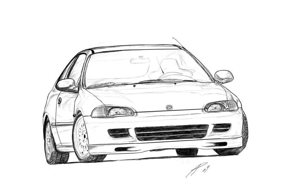 Honda Beautiful Image Drawing