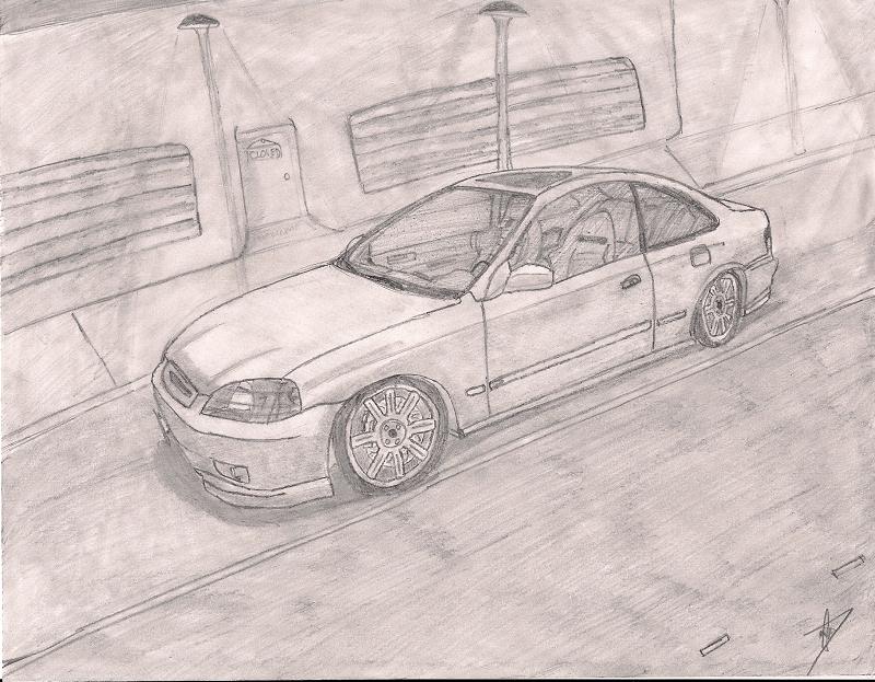 Honda Drawing Art