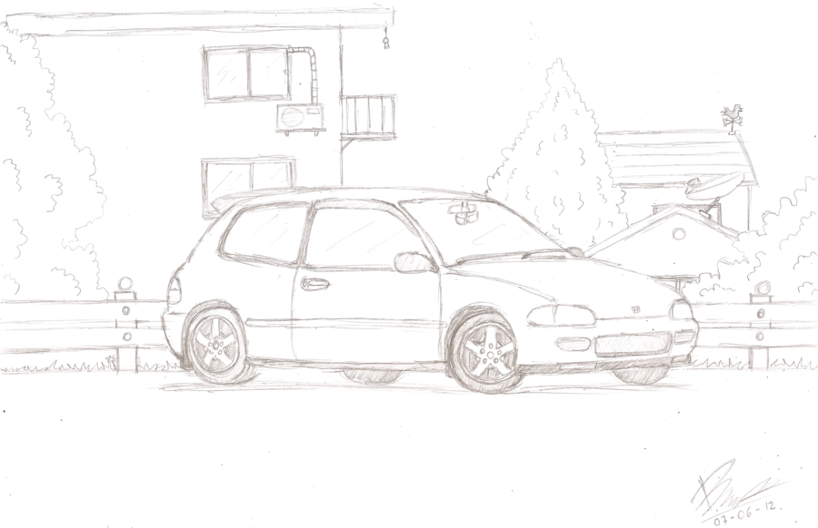 Honda Drawing Pic