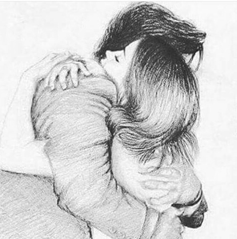 Hug Picture Drawing