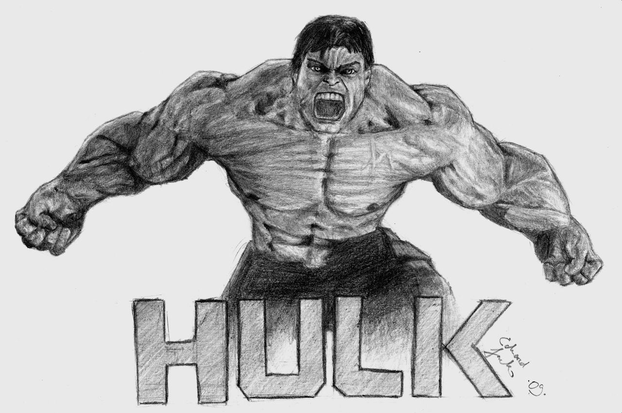 Hulk Realistic Drawing