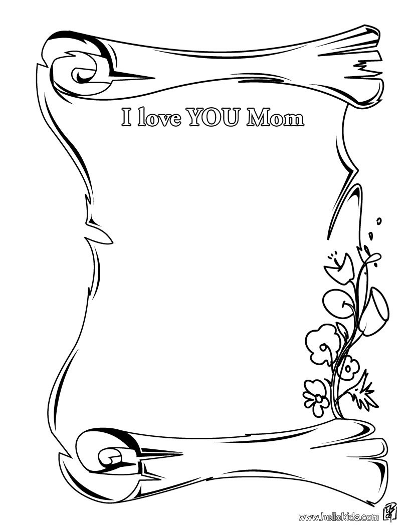 I Love You Mom Picture Drawing