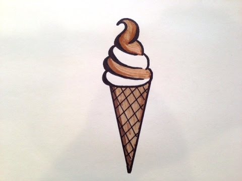 Ice Cream Realistic Drawing