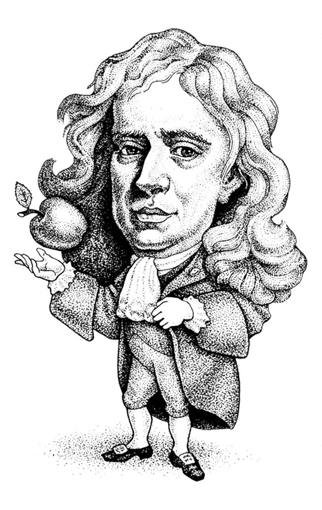 Isaac Newton Photo Drawing