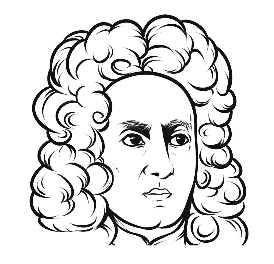 Isaac Newton Picture Drawing