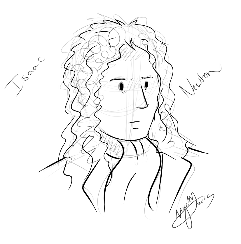 Isaac Newton Sketch