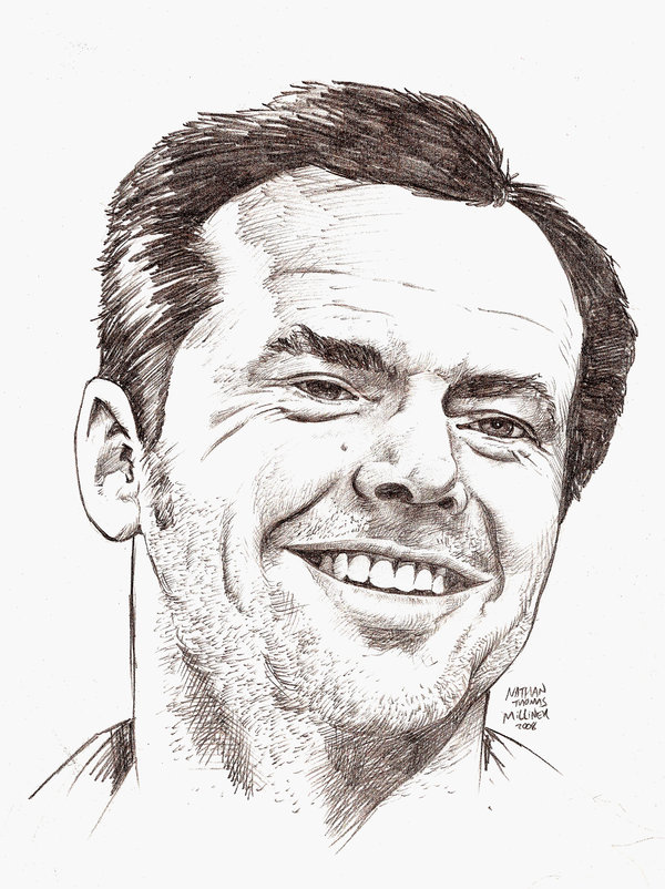 Jack Nicholson Realistic Drawing