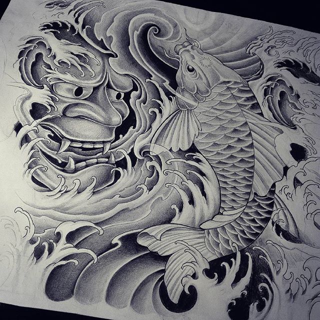 Japanese Tattoo Drawing Pic