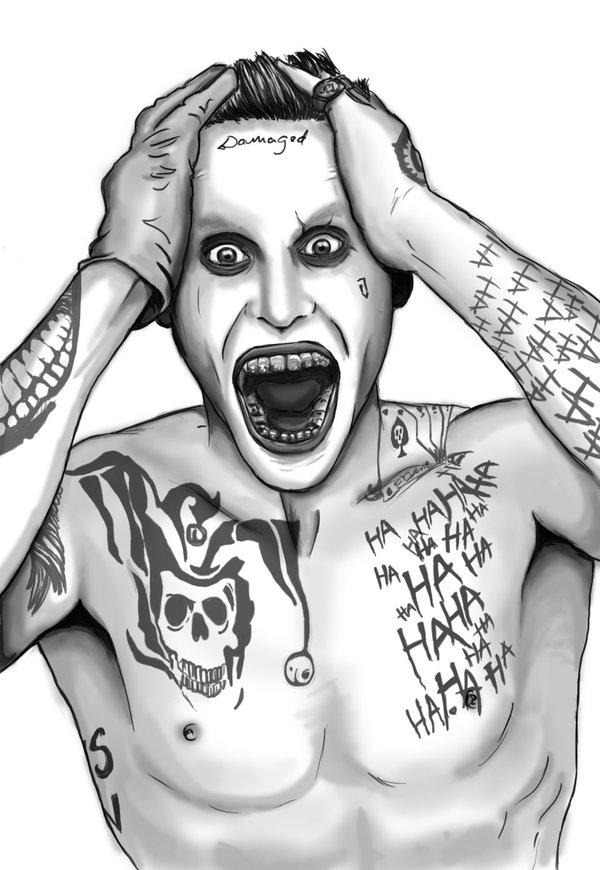 Jared Leto Joker Drawing Photo