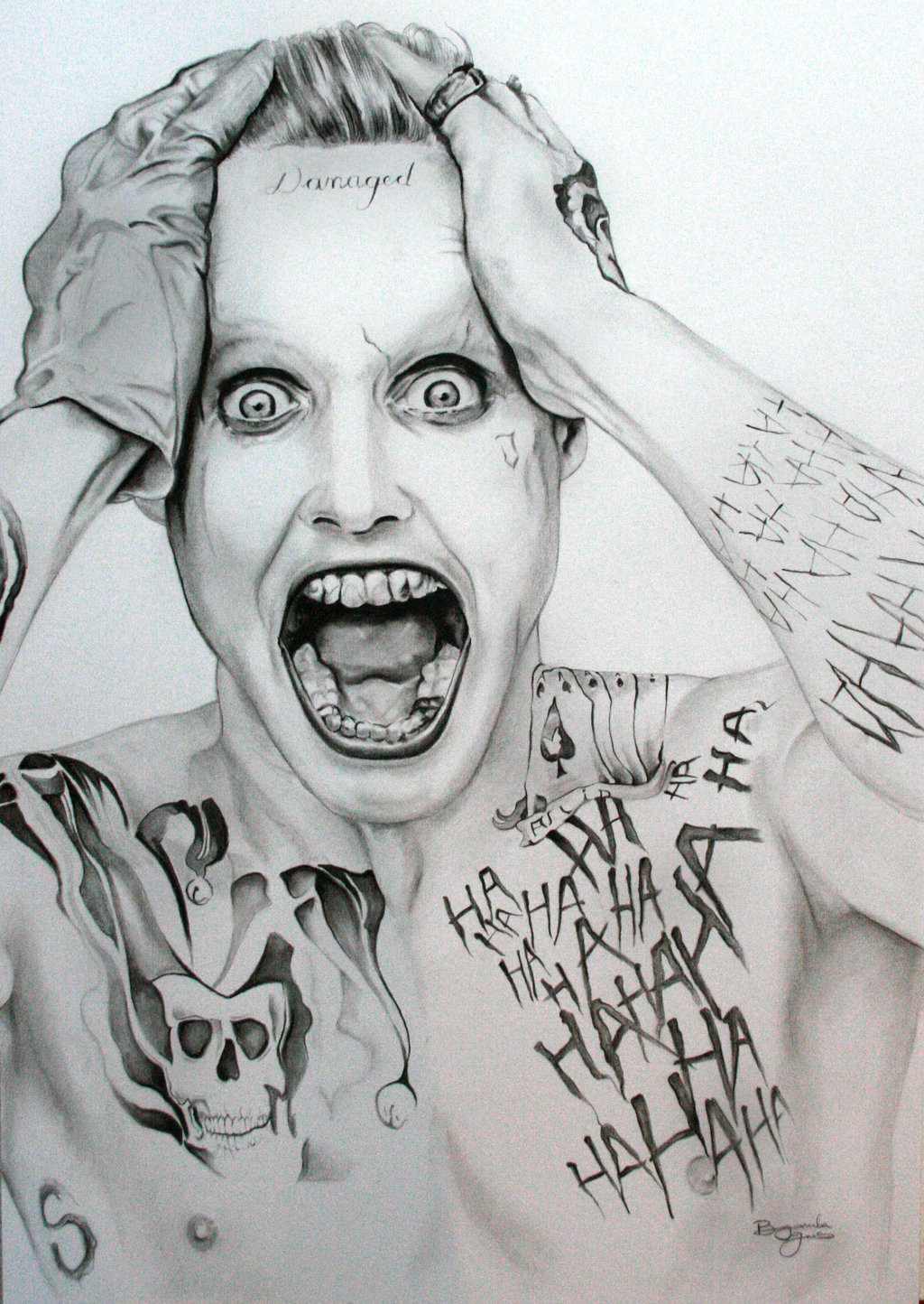 Jared Leto Joker High-Quality Drawing