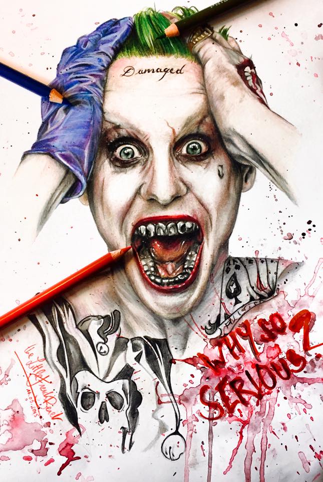 Jared Leto Joker Realistic Drawing