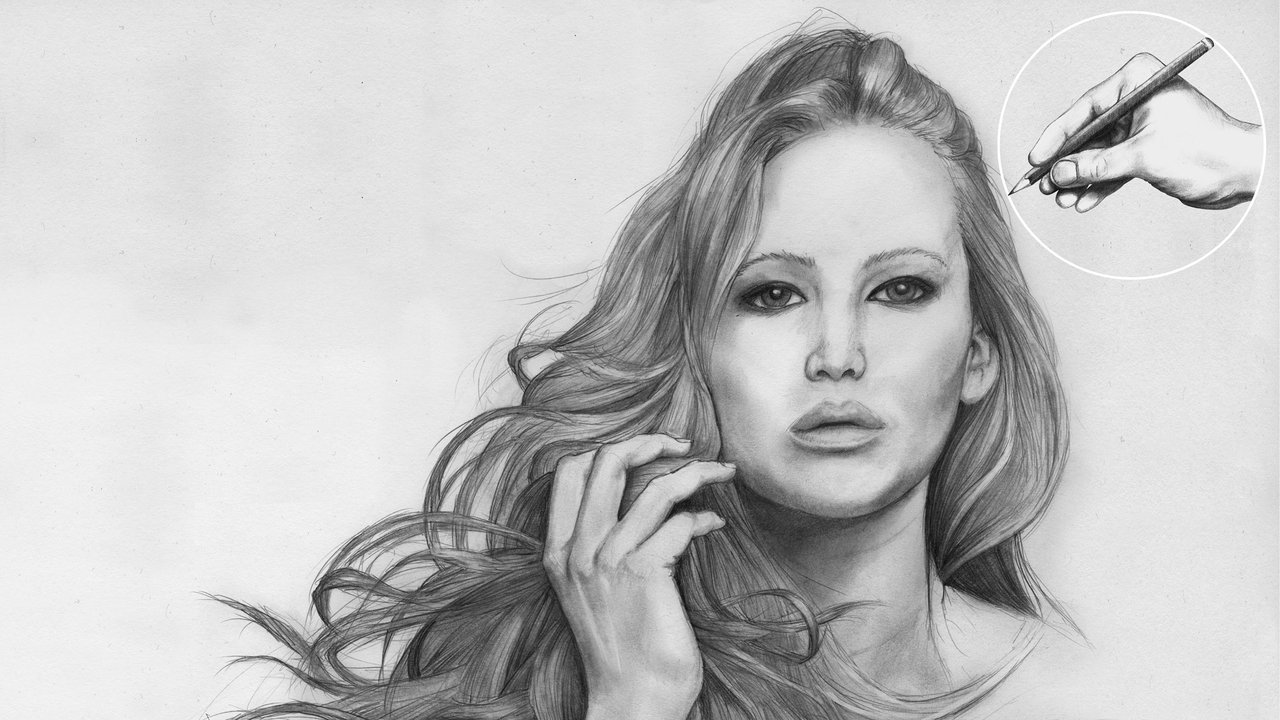 Jennifer Lawrence Drawing Pic