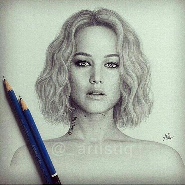 Jennifer Lawrence Image Drawing