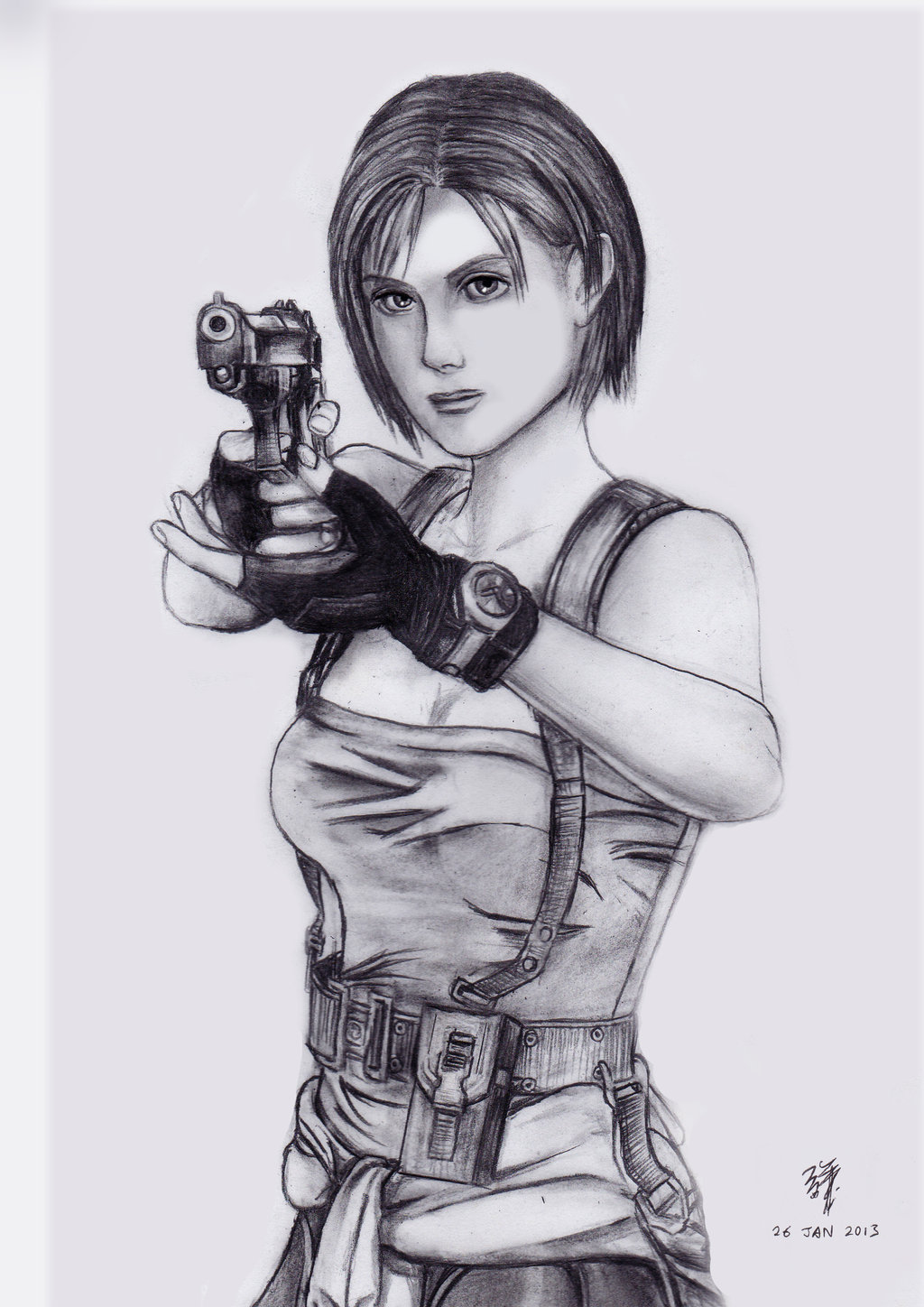 Jill Valentine High-Quality Drawing