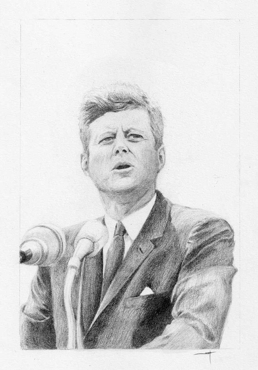John F Kennedy Amazing Drawing