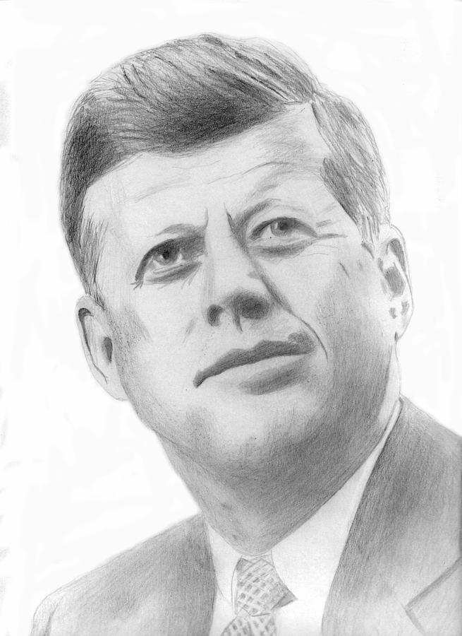 John F Kennedy Drawing