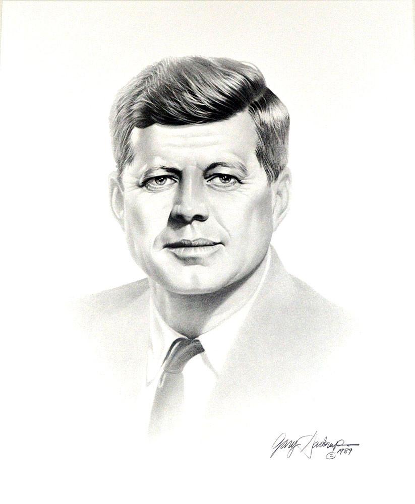 John F Kennedy Pic Drawing