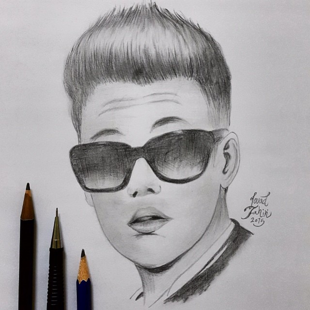 Justin Bieber, Drawing by Iny Ink | Artmajeur