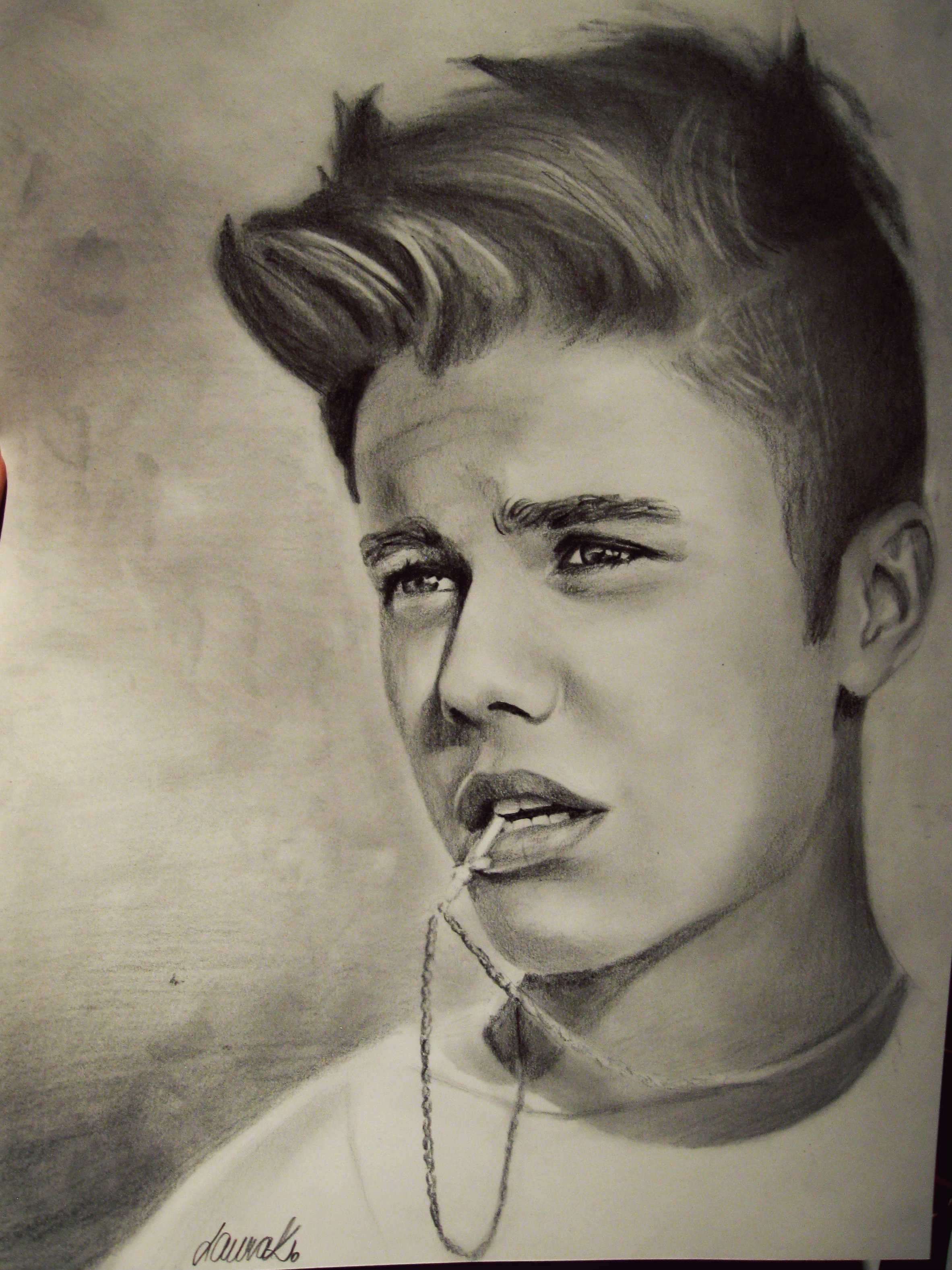 Justin Bieber High-Quality Drawing