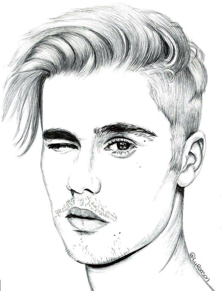 Justin Bieber Image Drawing