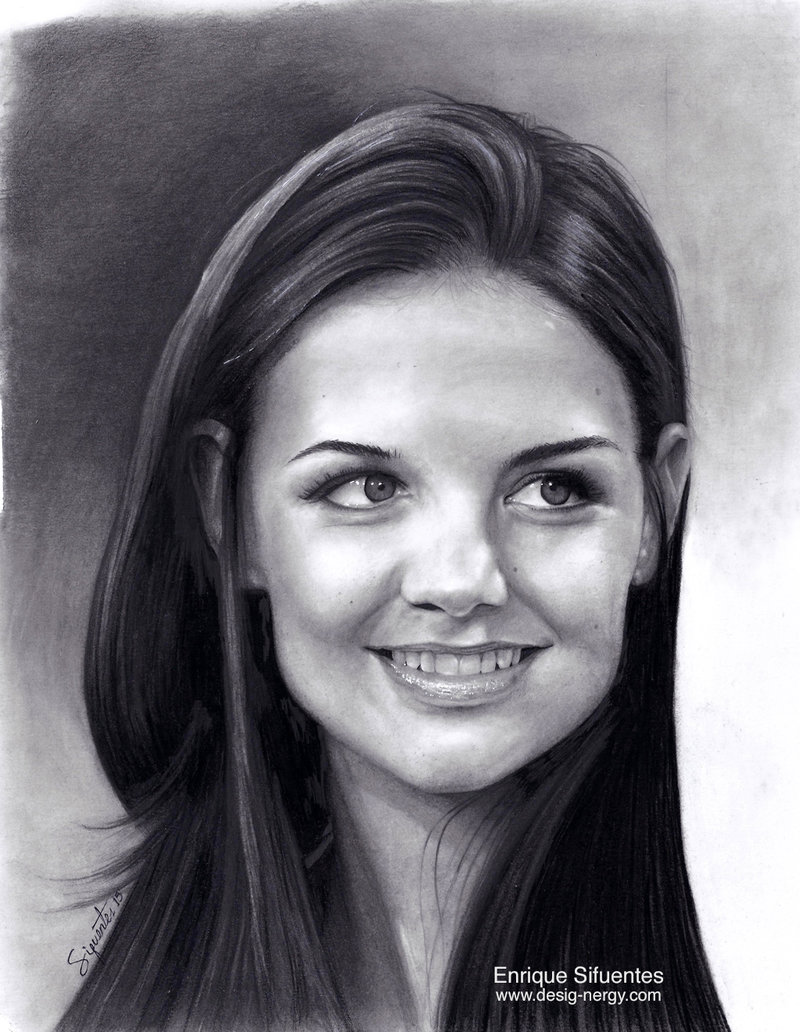 Katie Holmes Amazing Drawing