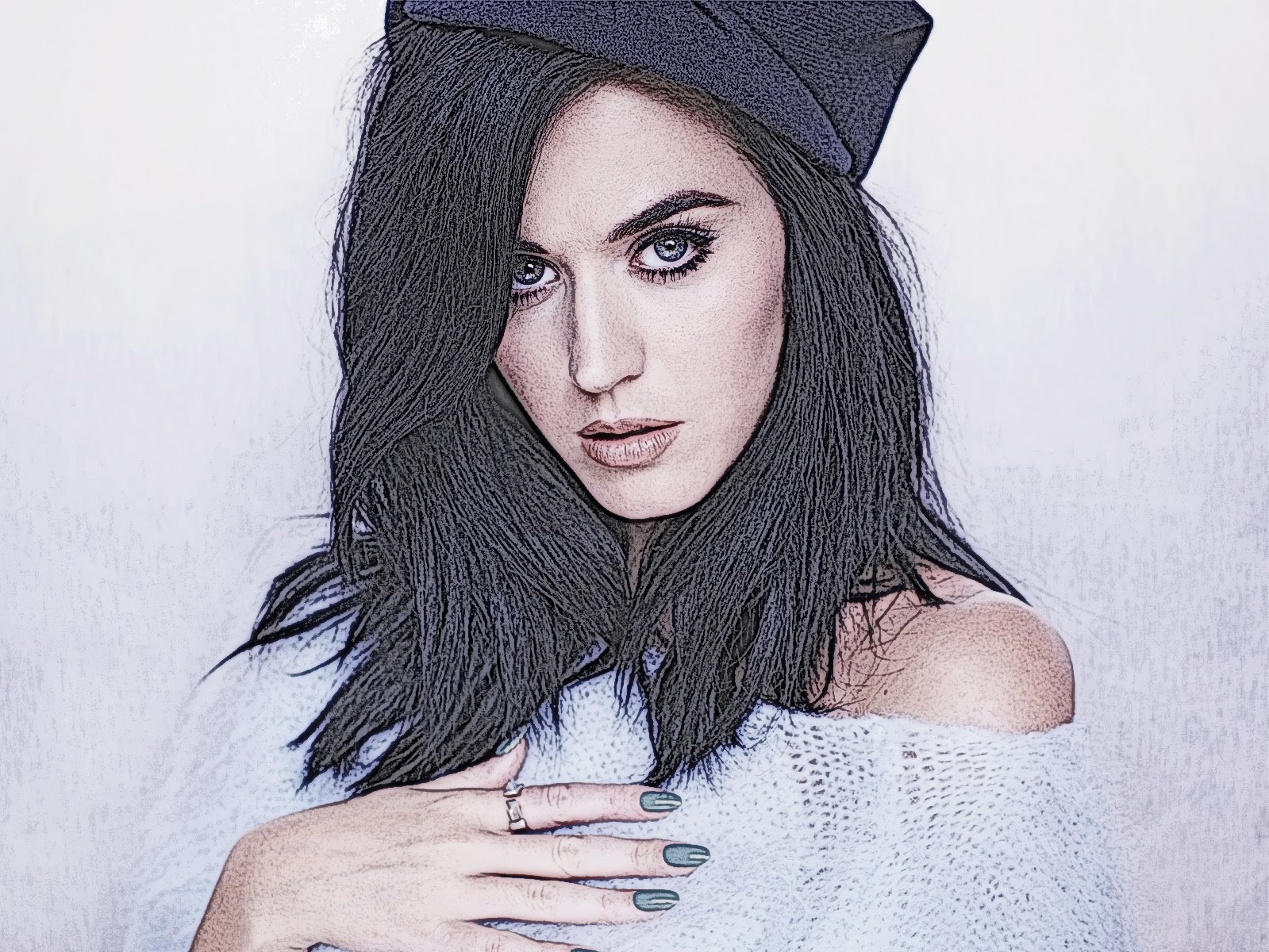 Katy Perry High-Quality Drawing