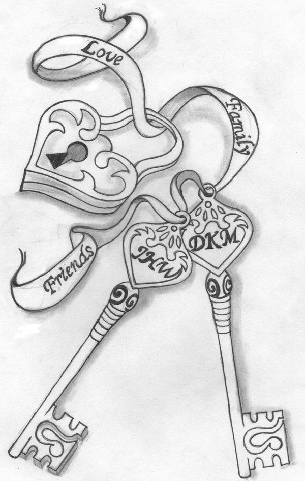 Key Tattoo Picture Drawing