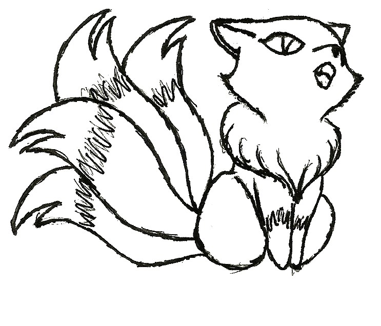 Kitsune Realistic Drawing