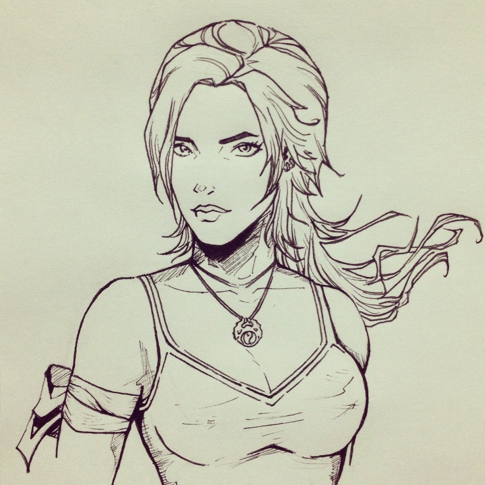 Lara Croft Beautiful Image Drawing