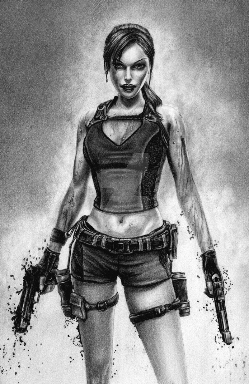 Lara Croft Best Drawing