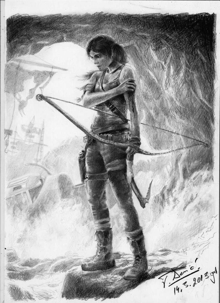 Lara Croft Drawing