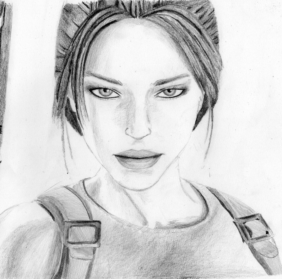 Lara Croft Photo Drawing