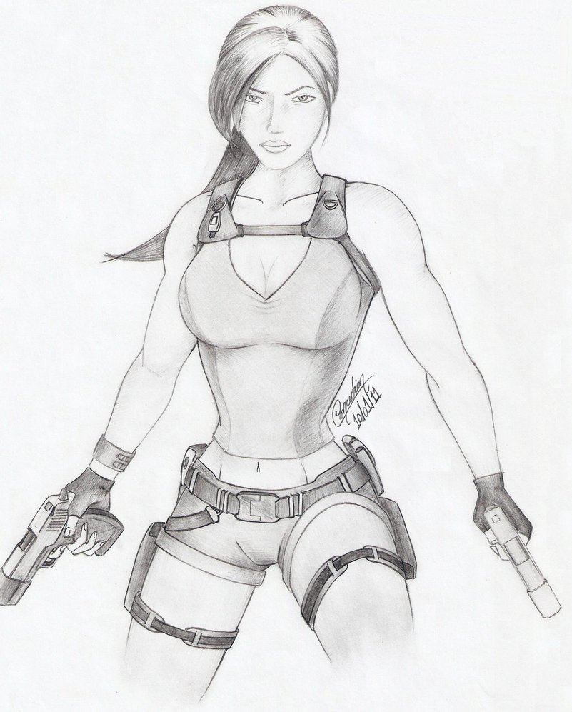 Lara Croft Picture Drawing