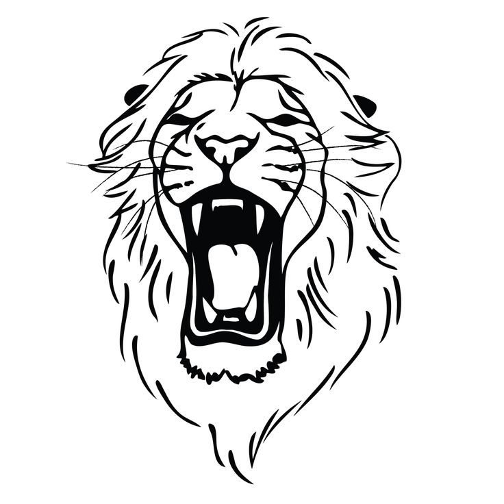 Angry lion roaring logo mascot icon Royalty Free Vector