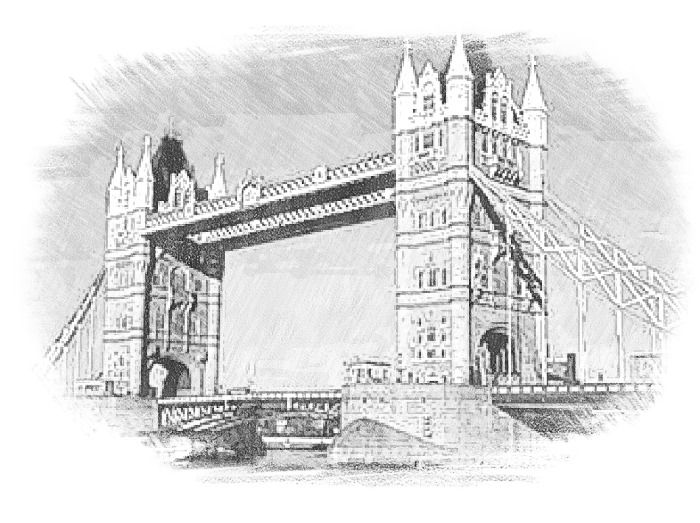 London Bridge Photo Drawing